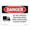 Signmission OSHA Danger Sign, Do Not Operate Machine, 7in X 5in Decal, 7" W, 5" H, Landscape OS-DS-D-57-L-1863 - alternate 1